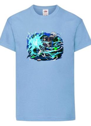 Футболка наруто (naruto - 0015) светло голубой104-116-128-140-152-164 размер