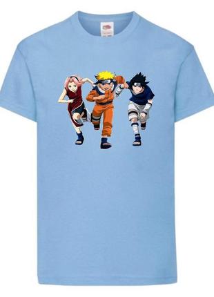 Футболка наруто (naruto - 0042) светло голубой104-116-128-140-152-164 размер