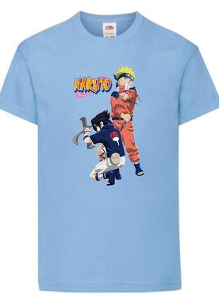 Футболка наруто (naruto - 0050) светло голубой104-116-128-140-152-164 размер