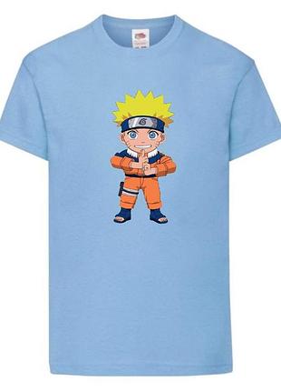 Футболка наруто (naruto - 0060) светло голубой104-116-128-140-152-164 размер