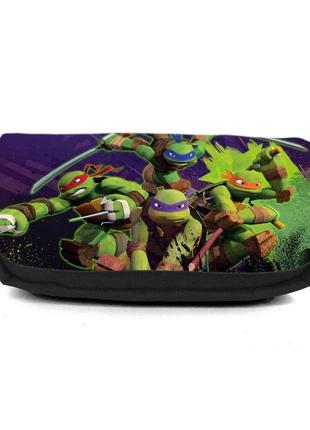 Школьный пенал черепашки ниндзя 003 (ninja turtles) органайзер универсальный (tmnt-003-blc) черный