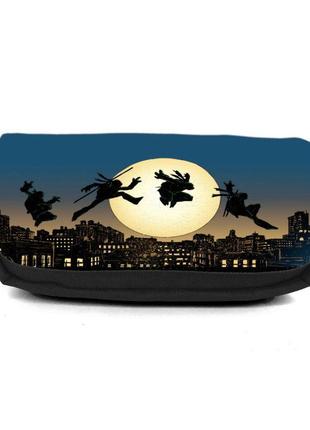 Школьный пенал черепашки ниндзя 0014 (ninja turtles) органайзер универсальный (tmnt-0014-blc) черный