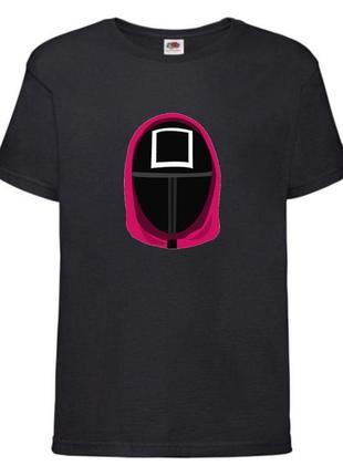 Футболка детская игра в кальмара 004 (squid game) черная (sqg  blc-004)