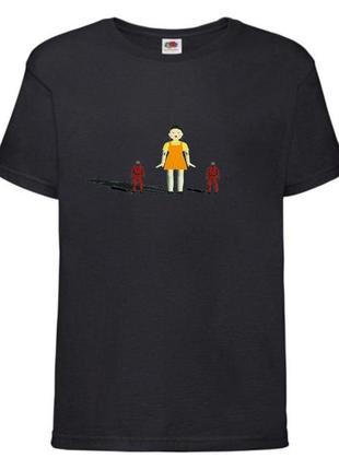 Футболка детская игра в кальмара 006 (squid game) черная (sqg  blc-006)