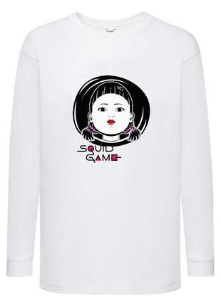 Лонгслив реглан игра в кальмара 0014 (squid game)  белый (sqd wh-0014)