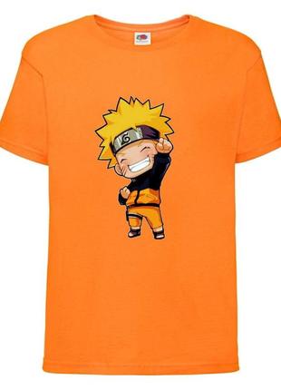 Футболка наруто (naruto - 0030) оранжевая 104-116-128-140-152-164 размер