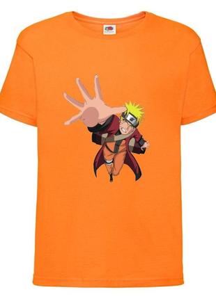 Футболка наруто (naruto - 0036) оранжевая 104-116-128-140-152-164 размер