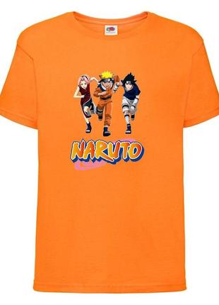 Футболка наруто (naruto - 0041) оранжевая 104-116-128-140-152-164 размер