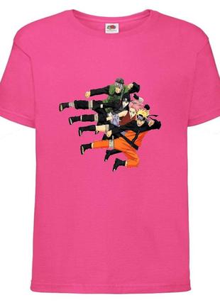 Футболка наруто (naruto - 003) розовая 104-116-128-140-152-164 размер