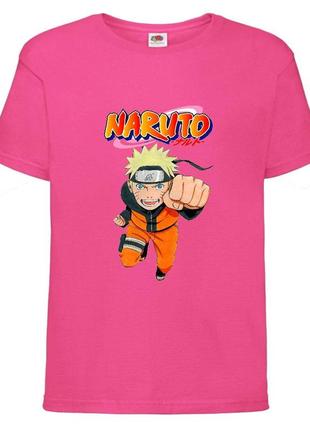 Футболка наруто (naruto - 007) розовая 104-116-128-140-152-164 размер