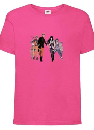 Футболка наруто (naruto - 0021) розовая 104-116-128-140-152-164 размер