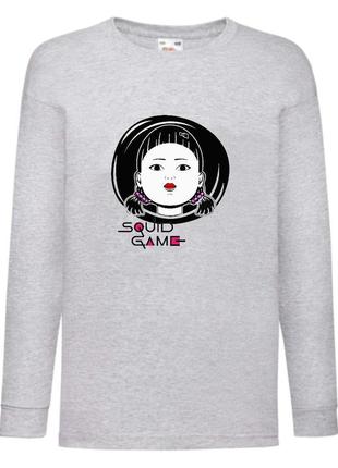Лонгслив реглан игра в кальмара 0014 (squid game) серый (sqd gry-0014)