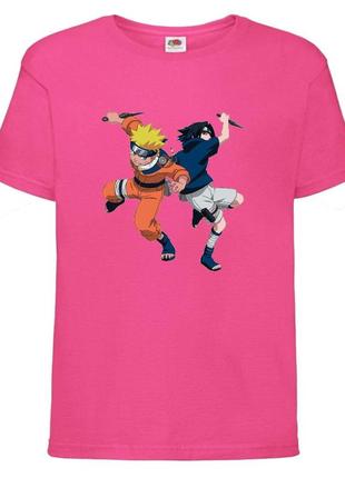 Футболка наруто (naruto - 0052) розовая 104-116-128-140-152-164 размер
