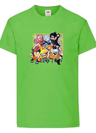 Футболка наруто (naruto - 0020) салатовая 104-116-128-140-152-164 размер