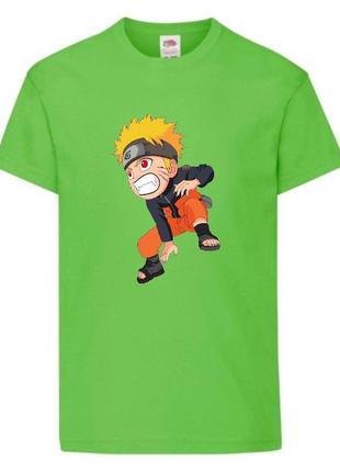 Футболка наруто (naruto - 0029) салатовая 104-116-128-140-152-164 размер