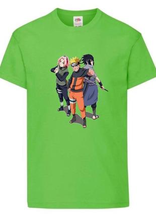 Футболка наруто (naruto - 0053) салатовая 104-116-128-140-152-164 размер