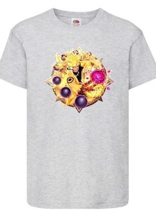 Футболка наруто (naruto - 0014) серая 104-116-128-140-152-164 размер