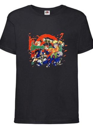 Футболка наруто (naruto - 004) черная 104-116-128-140-152-164 размер