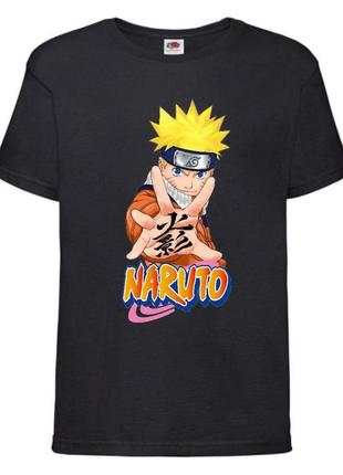 Футболка наруто (naruto - 0048) черная 104-116-128-140-152-164 размер