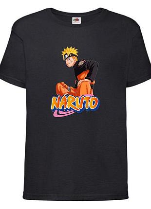 Футболка наруто (naruto - 0054) черная 104-116-128-140-152-164 размер