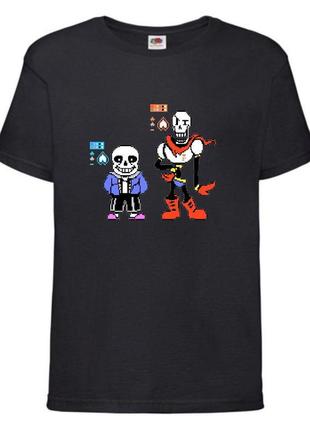 Футболка детская андертейл 0022 (undertale) черная, размеры 104-116-128-140-152-164