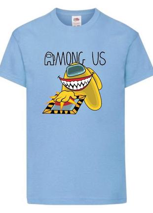 Футболка амонг ас (among us-002) голубая 116-128-140-152-164 размер