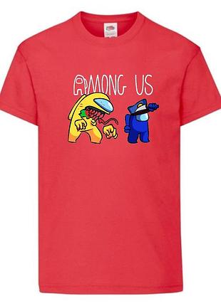 Футболка амонг ас (among us-006) красная 116-128-140-152-164 размер