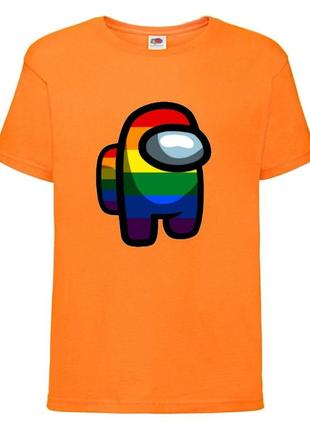Футболка амонг ас (among us-003) оранжевая 116-128-140-152-164 размер