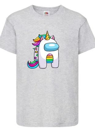 Футболка амонг ас (among us-007) серая 116-128-140-152-164 размер