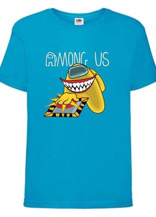 Футболка амонг ас (among us-002) синяя 116-128-140-152-164 размер