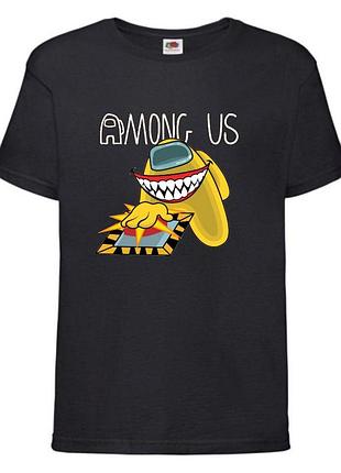 Футболка амонг ас (among us-002) черная 116-128-140-152-164 размер
