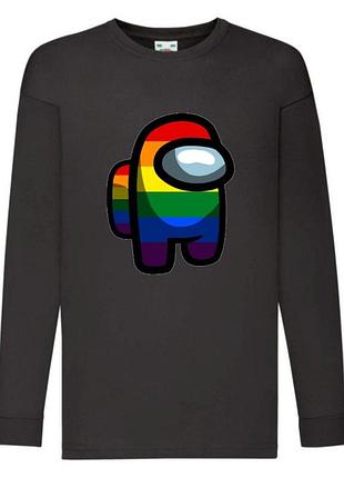 Лонгслив реглан амонг ас (among-us-003) черный 104-116-128-140 размер