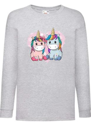 Лонгслив реглан единорог (edinorog-0013) серый, размеры 116-128-140-152-164