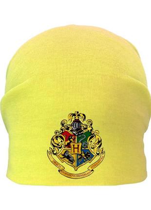 Шапка гарри поттер демисезонная желтая (гп-004) 50-52, 54-56 см