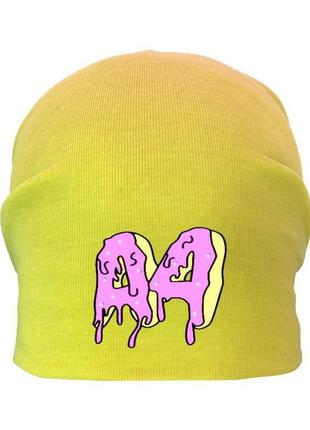 Шапка детская влад а4 бумага желтая (а4-008) размеры 50-52 см, 54-56 см