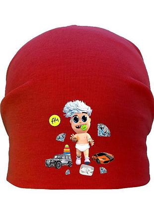 Шапка детская влад а4 бумага красная (а4-006) 50-52 см, 54-56 см