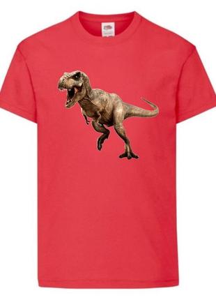 Футболка jurasic_park_0012 красная 98-104-116-128-140-152-164