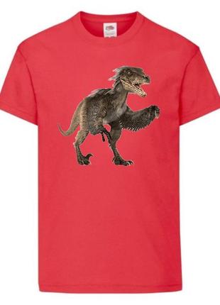 Футболка jurasic_park_0015 красная 98-104-116-128-140-152-164