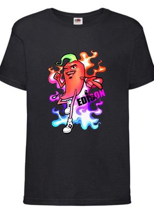 Футболка едісон перець (ed-02) чорна 104-116-128-140-152-164