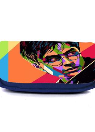 Школьный пенал гарри потер органайзер универсальный (harry potter-0014-blue) синий