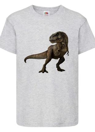 Футболка jurasic_park_002 серая 98-104-116-128-140-152-164