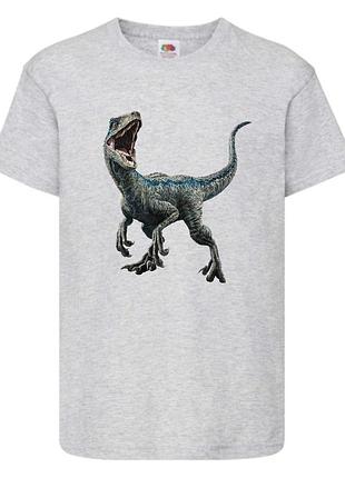 Футболка jurasic_park_003 серая 98-104-116-128-140-152-164