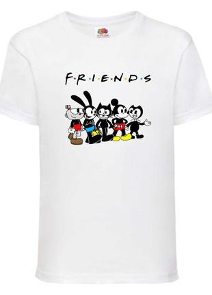 Футболка бенди и чернильная машина 0031 белая 98-104-116-128-140-152-164 размер