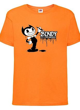 Футболка бенди и чернильная машина 0032 оранжевая 98-104-116-128-140-152-164 размер