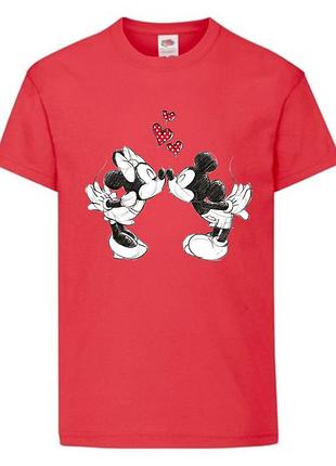 Футболка микки маус mm-06 красная, размер 98-104-116-128-140-152-164