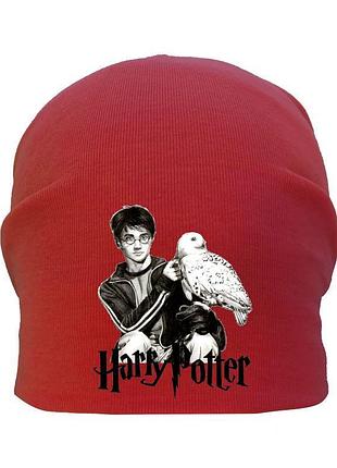 Шапка гаррі поттер демісезонна червона (дп-001) 50-52, 54-56 см