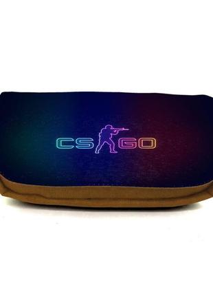 Шкільний пенал контр страйк органайзер універсальний (csgo-007-brown) коричневий