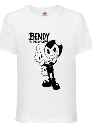 Футболка бенди и чернильная машина 0018 белая 98-104-116-128-140-152-164 размер
