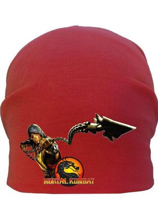 Шапка мортал комбат червона (mortal combat-002) розміри 50-52 см, 54-56 см