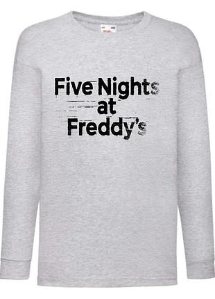 Лонгслив аниматроники 5 ночей фредди реглан с длинным рукавом (fnf-02) серый, размер 116-128-140-152-164 см